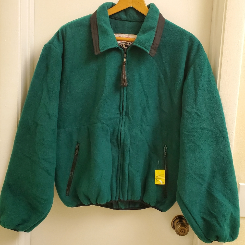 😍New with tags Vintage Cripple Creek green fleece jacket size mens L